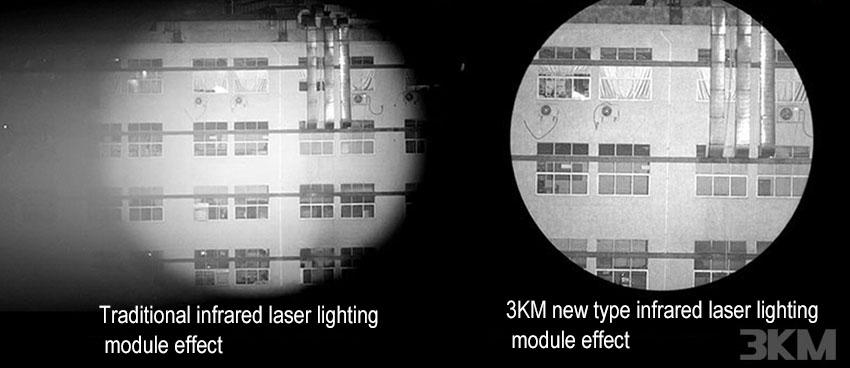 Comparison of the Effect between Full Clear Infrared Laser Lighting Technology and Traditional Infrared Laser Lighting Technology